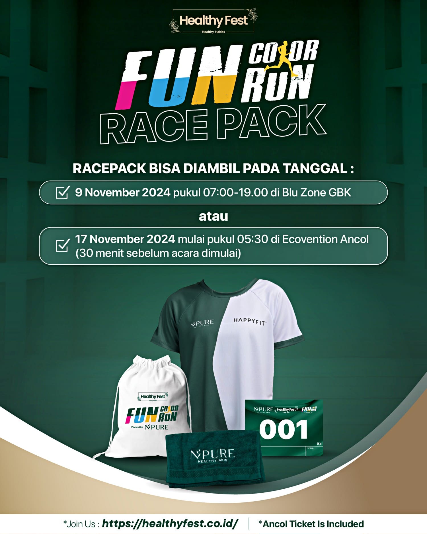 Fun Color Run Pengambilan Racepack