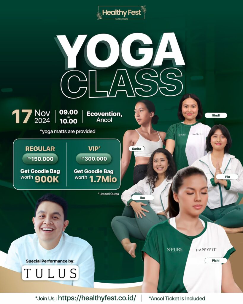 Yoga Class - Healthy Fest 2024 by NPURE Ecovention Ancol